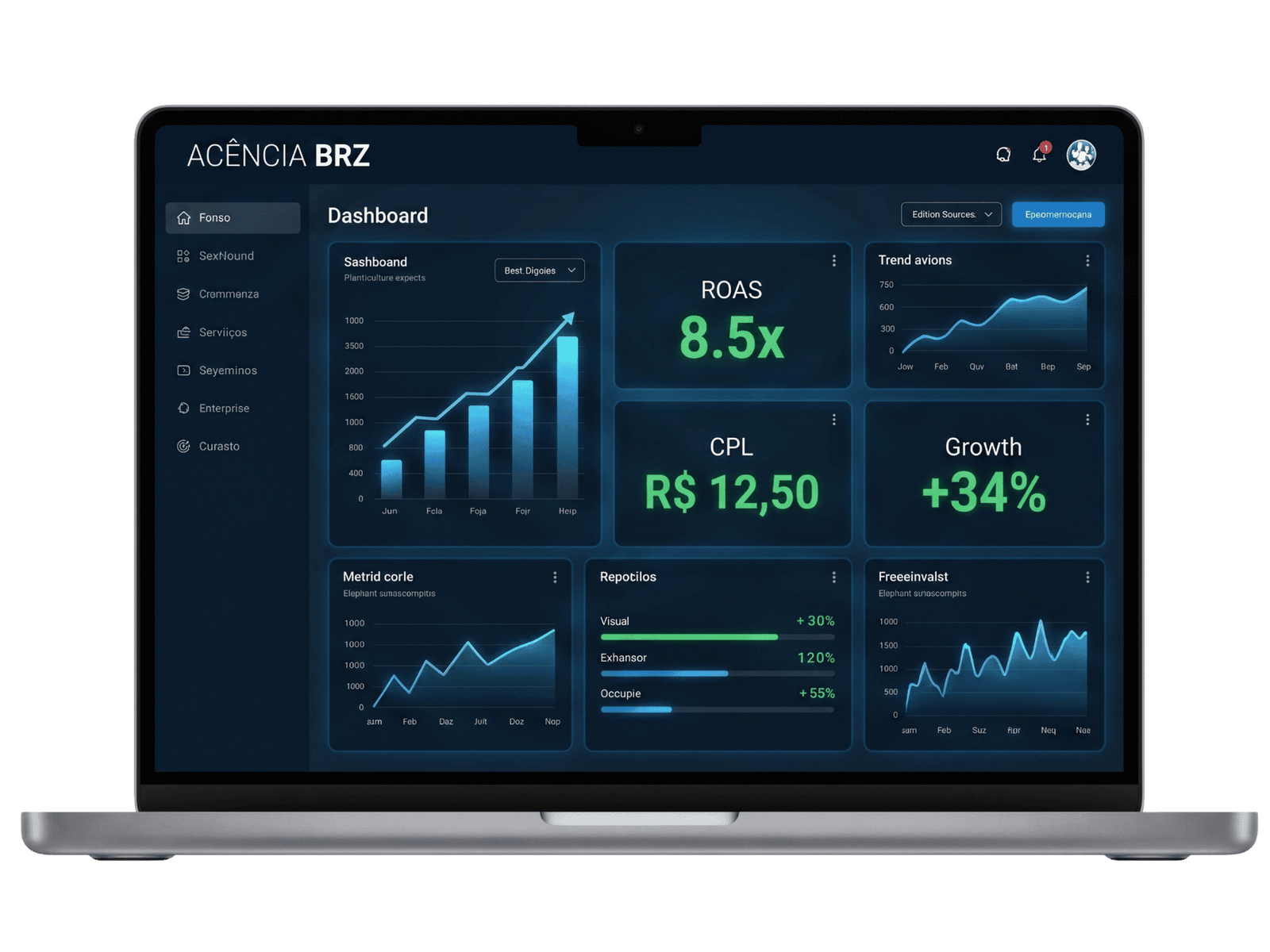 Elementos Serviços - Mockup notebook - Transparência e Controle
